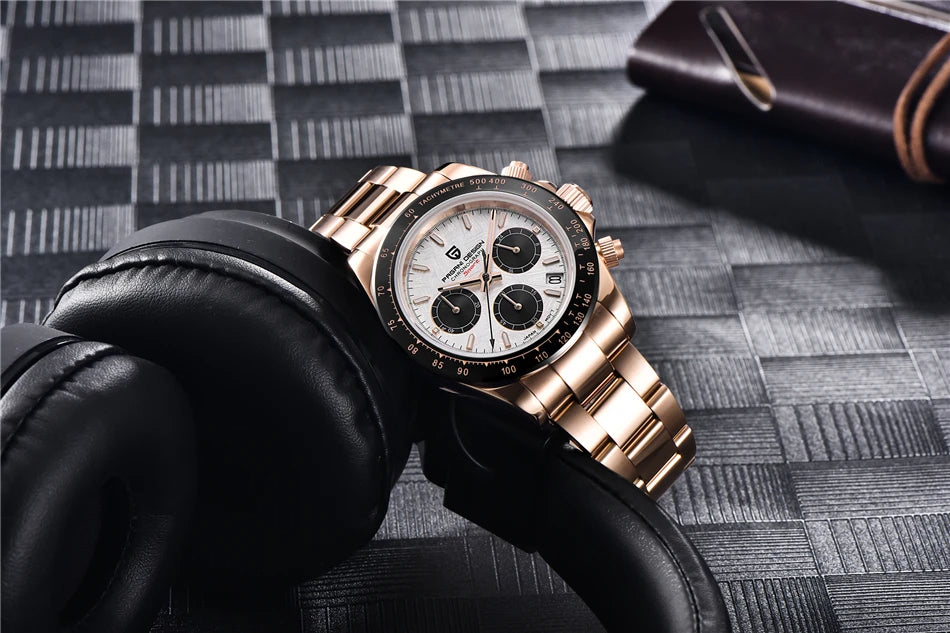 Chronographe Homme "Prestige" - Acier Inoxydable & Étanche