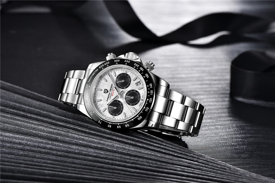 Chronographe Homme "Prestige" - Acier Inoxydable & Étanche