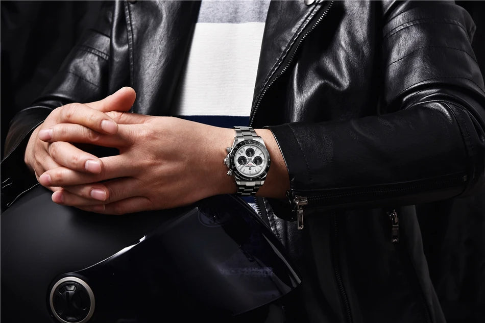 Chronographe Homme "Prestige" - Acier Inoxydable & Étanche