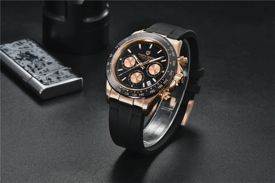 Chronographe Homme "Prestige" - Acier Inoxydable & Étanche