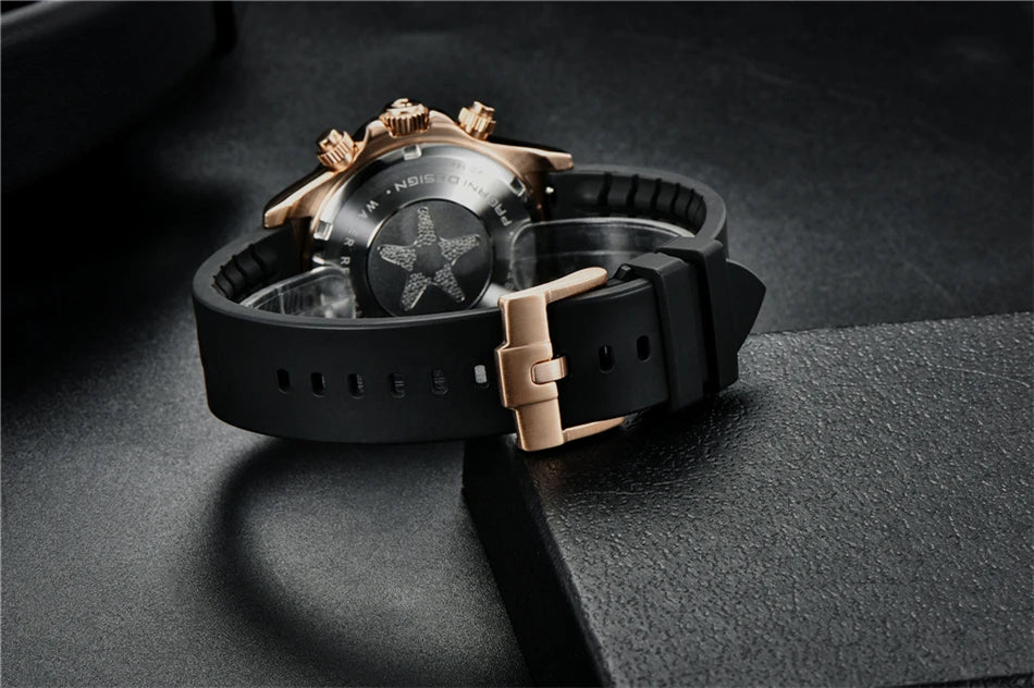 Chronographe Homme "Prestige" - Acier Inoxydable & Étanche
