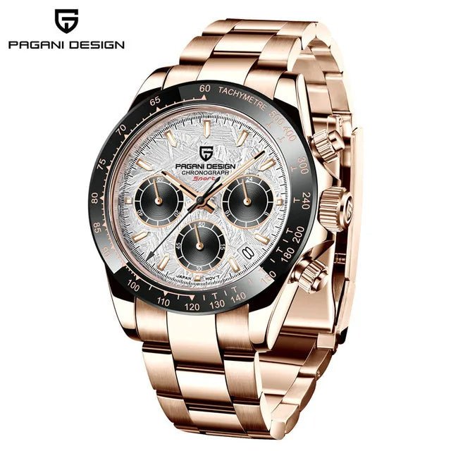 Chronographe Homme "Prestige" - Acier Inoxydable & Étanche - Montre Quartz
