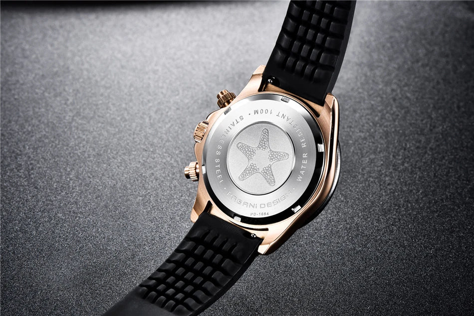 Chronographe Homme "Prestige" - Acier Inoxydable & Étanche - Montre Quartz