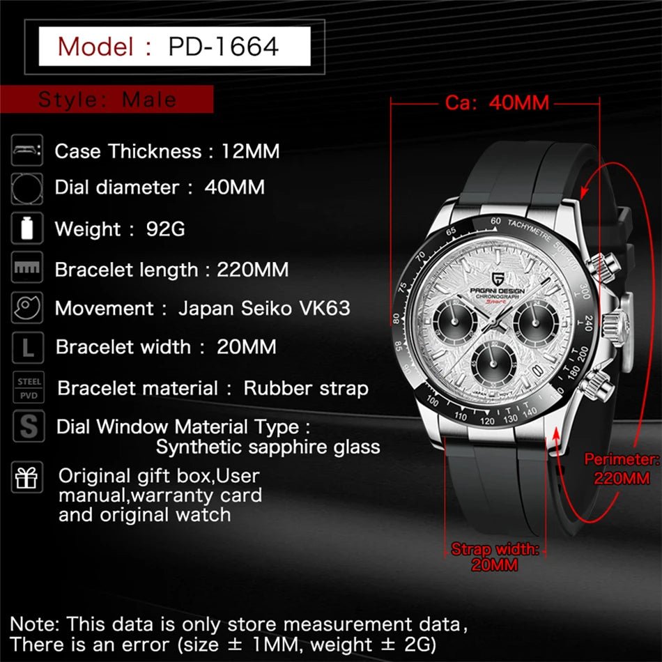 Chronographe Homme "Prestige" - Acier Inoxydable & Étanche - Montre Quartz