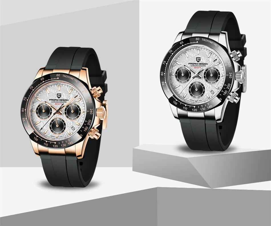 Chronographe Homme "Prestige" - Acier Inoxydable & Étanche