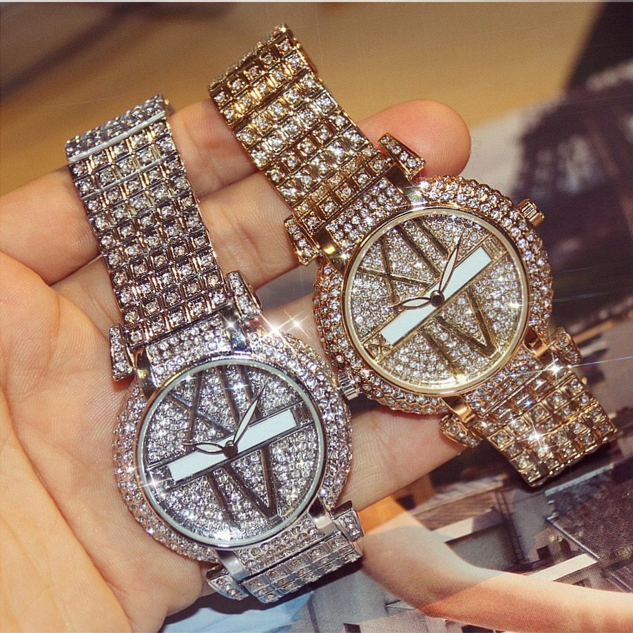 Montre Bijou "Éclat" pour Femme - Acier & Cristaux Scintillants - Montre Quartz
