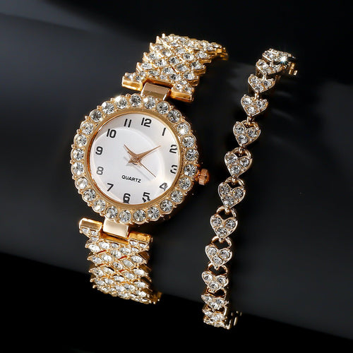 Montre Femme Élégante + Bracelet – Design Chic, Léger, Disponible en Plusieurs Couleurs - Montre Quartz
