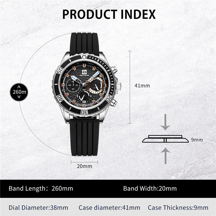Montre Minimaliste Homme "Essentiel" 44mm - Acier & Cuir - Montre Quartz