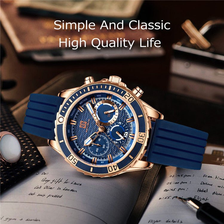 Montre Minimaliste Homme "Essentiel" 44mm - Acier & Cuir - Montre Quartz
