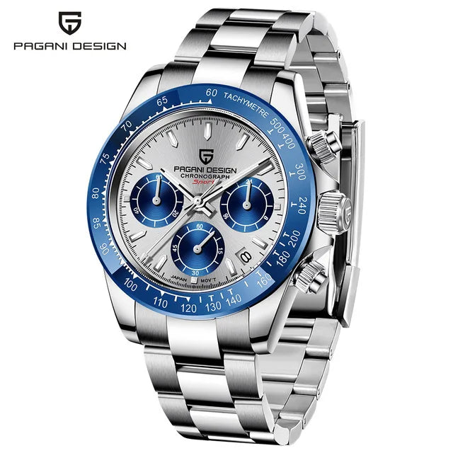 Chronographe Homme "Prestige" - Acier Inoxydable & Étanche