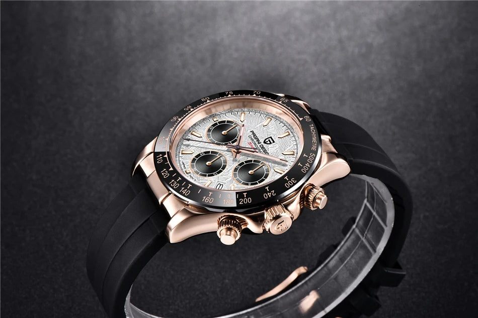 Chronographe Homme "Prestige" - Acier Inoxydable & Étanche