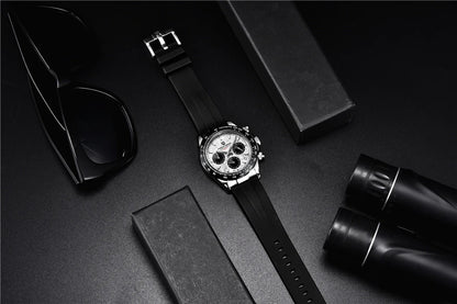 Chronographe Homme "Prestige" - Acier Inoxydable & Étanche