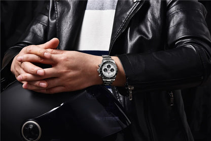 Chronographe Homme "Prestige" - Acier Inoxydable & Étanche