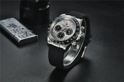 Chronographe Homme "Prestige" - Acier Inoxydable & Étanche