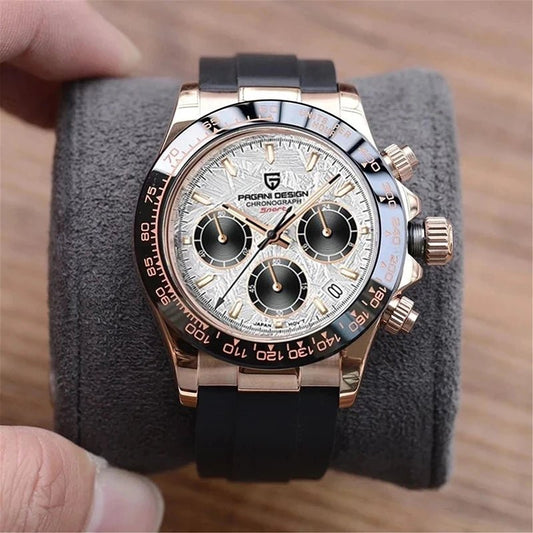 Chronographe Homme "Prestige" - Acier Inoxydable & Étanche - Montre Quartz