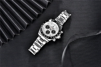 Chronographe Homme "Prestige" - Acier Inoxydable & Étanche - Montre Quartz