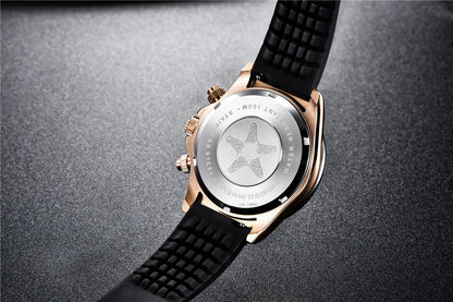 Chronographe Homme "Prestige" - Acier Inoxydable & Étanche - Montre Quartz