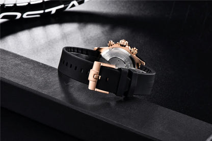 Chronographe Homme "Prestige" - Acier Inoxydable & Étanche - Montre Quartz