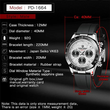 Chronographe Homme "Prestige" - Acier Inoxydable & Étanche - Montre Quartz