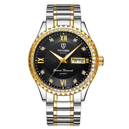 Montre Habillée Homme "Manhattan" - Acier & Cadran Soleillé - Montre Quartz