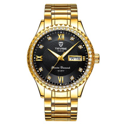 Montre Habillée Homme "Manhattan" - Acier & Cadran Soleillé - Montre Quartz