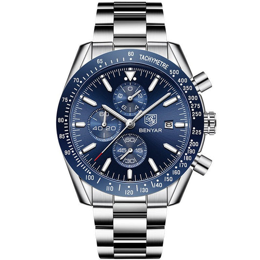 Montre Homme Seagull "Odyssée" - Acier & Cadran Texturé - Montre Quartz