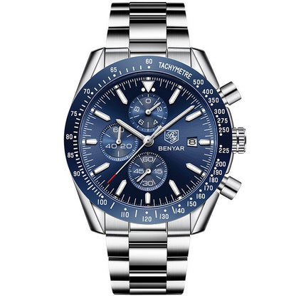 Montre Homme Seagull "Odyssée" - Acier & Cadran Texturé - Montre Quartz