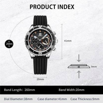 Montre Minimaliste Homme "Essentiel" 44mm - Acier & Cuir - Montre Quartz