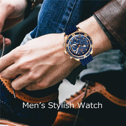 Montre Minimaliste Homme "Essentiel" 44mm - Acier & Cuir - Montre Quartz