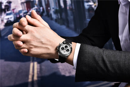 Chronographe Homme "Prestige" - Acier Inoxydable & Étanche